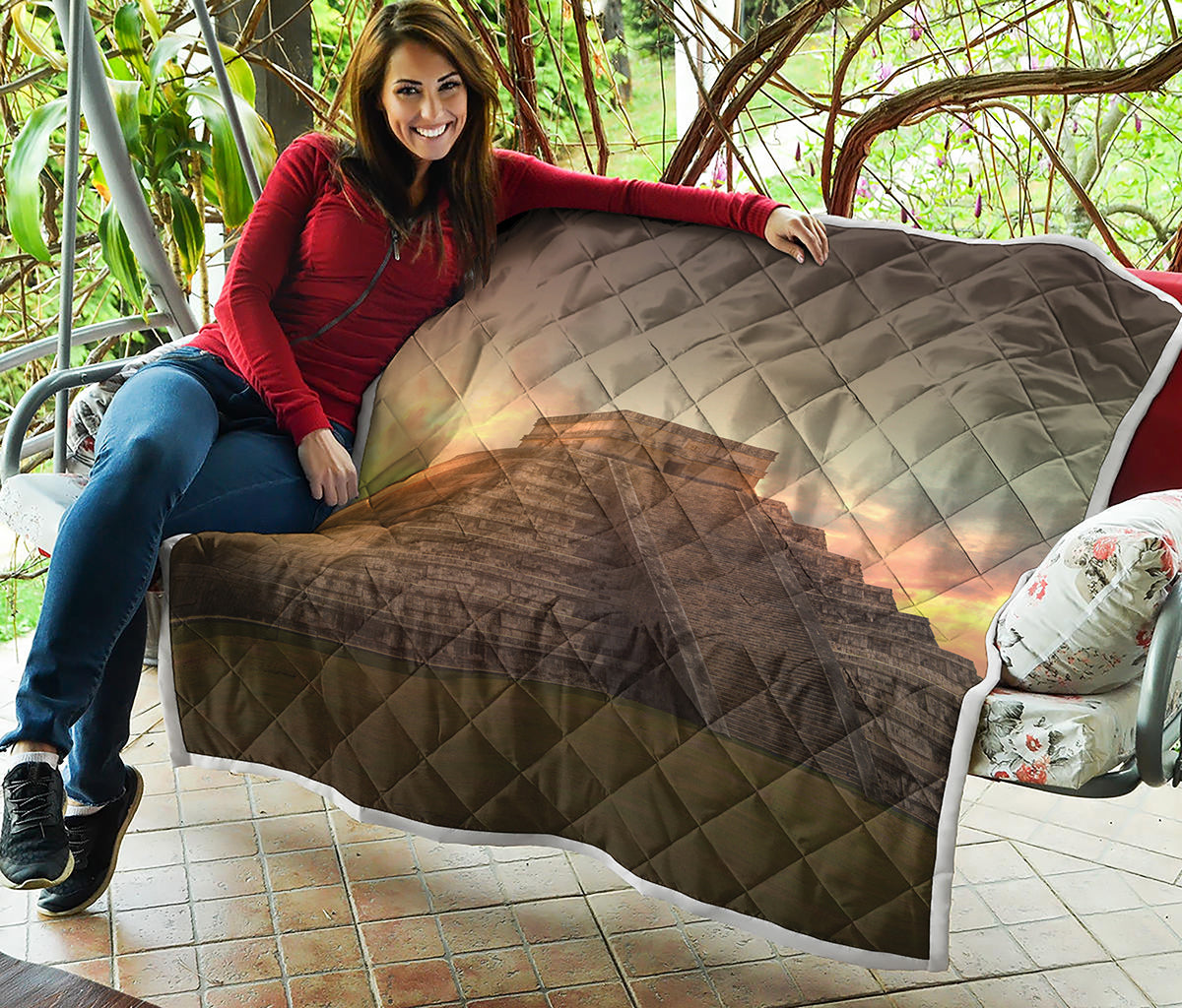 Mayan Pyramid Print Quilt