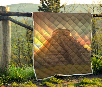 Mayan Pyramid Print Quilt