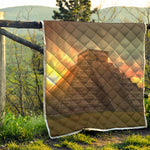 Mayan Pyramid Print Quilt