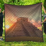 Mayan Pyramid Print Quilt