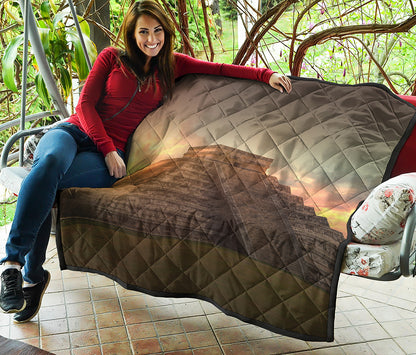 Mayan Pyramid Print Quilt