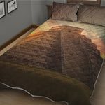 Mayan Pyramid Print Quilt Bed Set