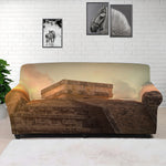 Mayan Pyramid Print Sofa Cover