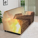 Mayan Pyramid Print Sofa Cover