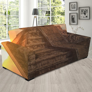 Mayan Pyramid Print Sofa Slipcover