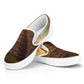 Mayan Pyramid Print White Slip On Sneakers
