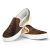 Mayan Pyramid Print White Slip On Shoes