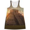 Mayan Pyramid Print Women's Racerback Tank Top