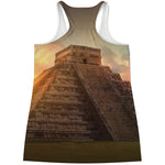 Mayan Pyramid Print Women's Racerback Tank Top