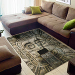 Mayan Stone Print Area Rug