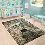 Mayan Stone Print Area Rug