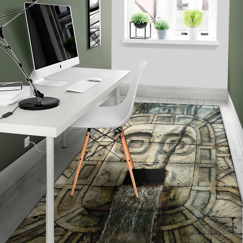 Mayan Stone Print Area Rug