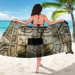 Mayan Stone Print Beach Sarong Wrap
