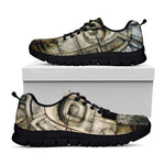 Mayan Stone Print Black Sneakers