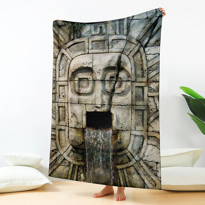 Mayan Stone Print Blanket