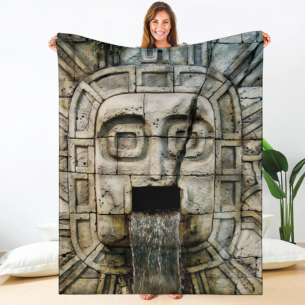 Mayan Stone Print Blanket