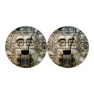 Mayan Stone Print Car Coasters