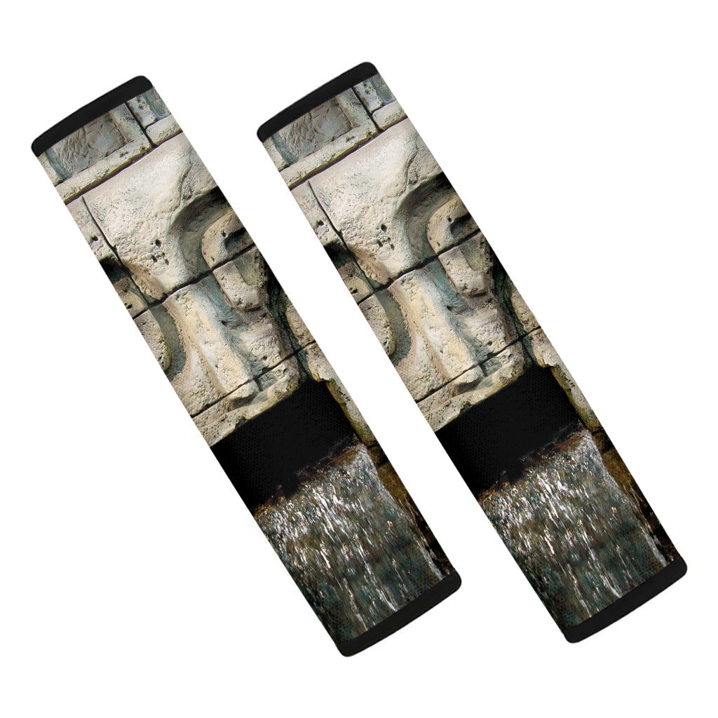 Mayan Stone Print Car Seat Belt Covers