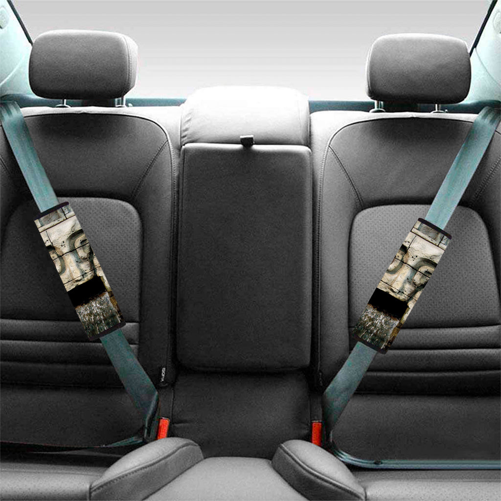 Mayan Stone Print Car Seat Belt Covers