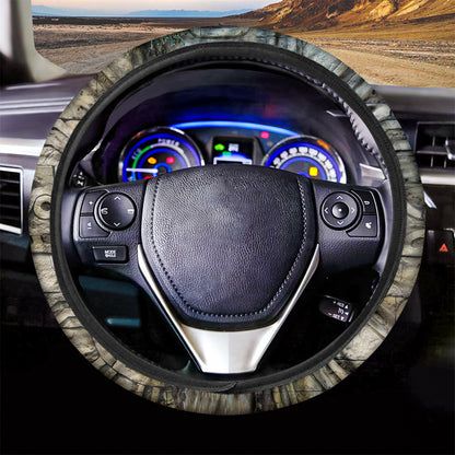 Mayan Stone Print Car Steering Wheel Cover