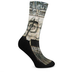 Mayan Stone Print Crew Socks