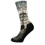 Mayan Stone Print Crew Socks
