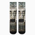 Mayan Stone Print Crew Socks