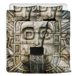 Mayan Stone Print Duvet Cover Bedding Set