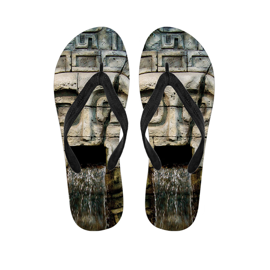 Mayan Stone Print Flip Flops