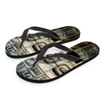 Mayan Stone Print Flip Flops