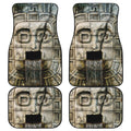 Mayan Stone Print Front and Back Car Floor Mats
