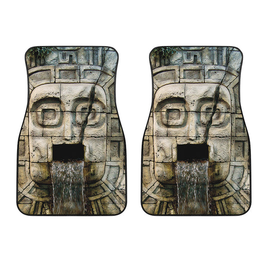 Mayan Stone Print Front Car Floor Mats
