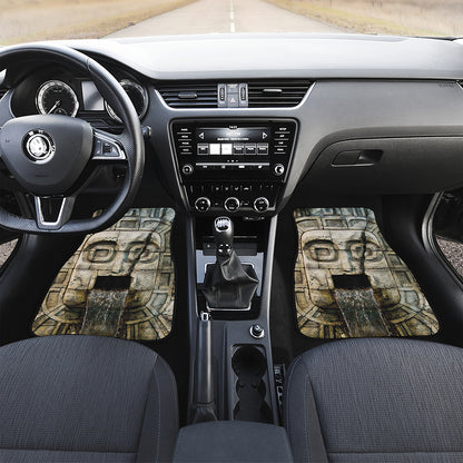 Mayan Stone Print Front Car Floor Mats