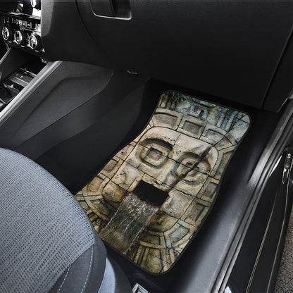 Mayan Stone Print Front Car Floor Mats