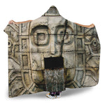 Mayan Stone Print Hooded Blanket
