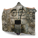 Mayan Stone Print Hooded Blanket