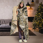 Mayan Stone Print Hooded Blanket