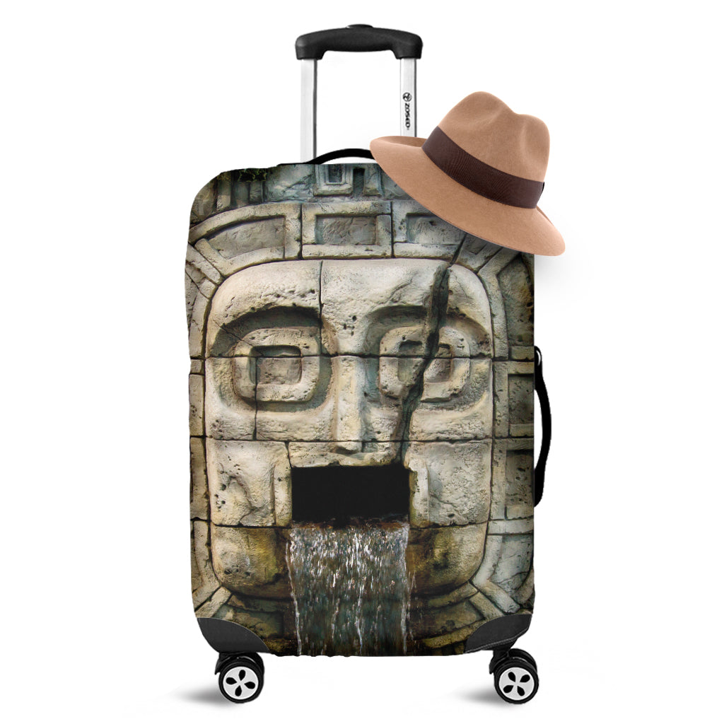 Mayan Stone Print Luggage Cover