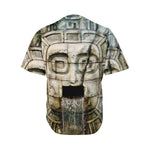 Mayan Stone Print Men's Baseball Jersey