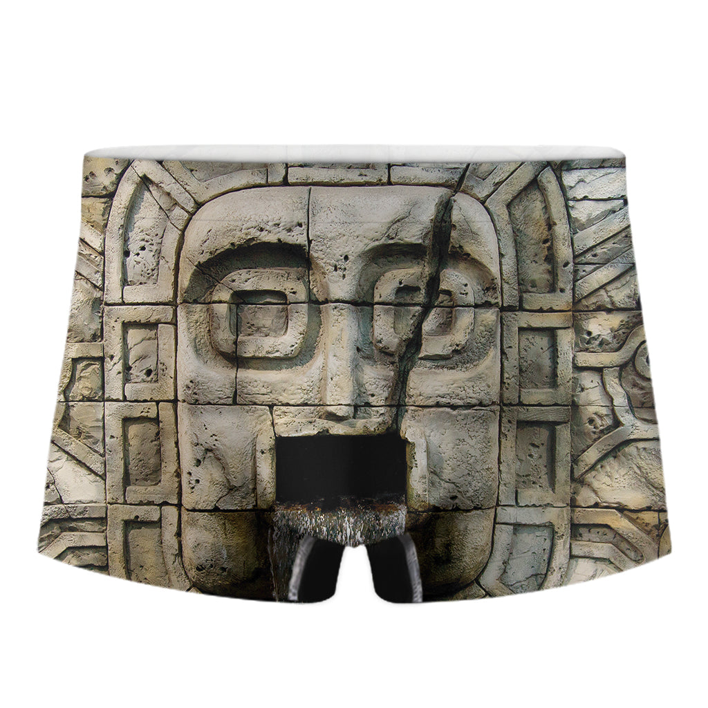 Mayan Stone Print Men's Boxer Briefs
