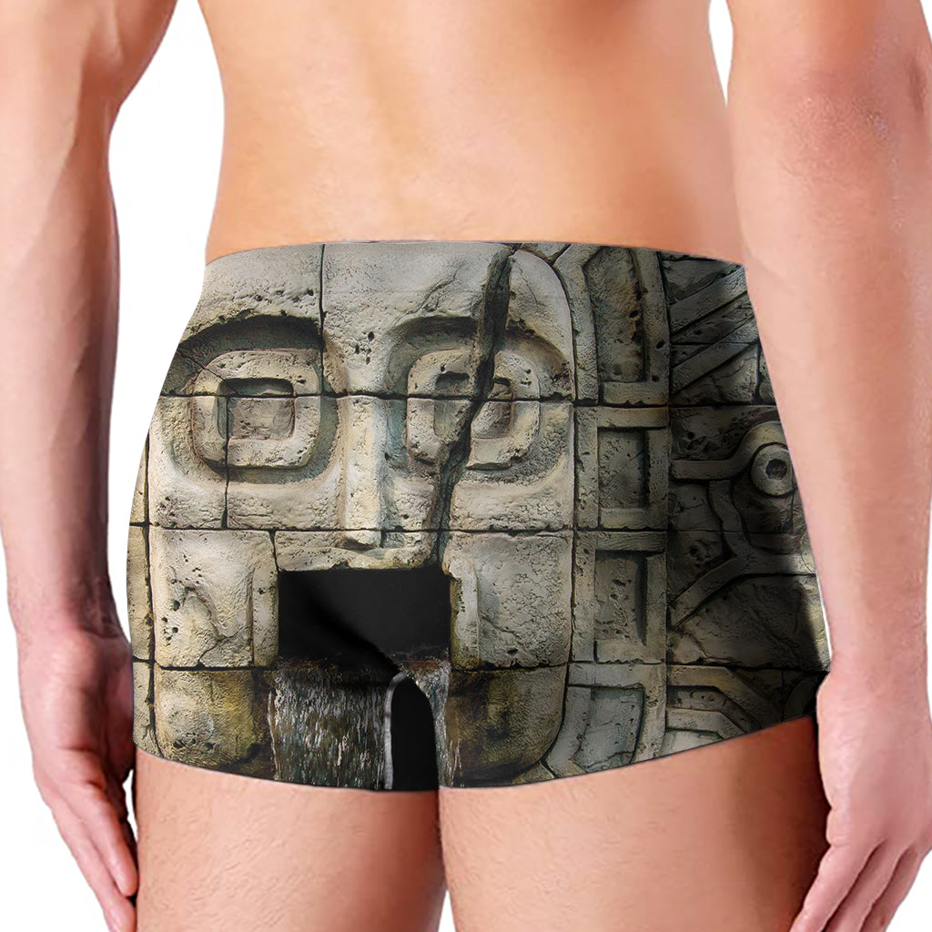 Mayan Stone Print Men's Boxer Briefs