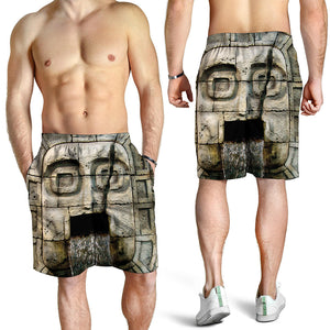 Mayan Stone Print Men's Shorts