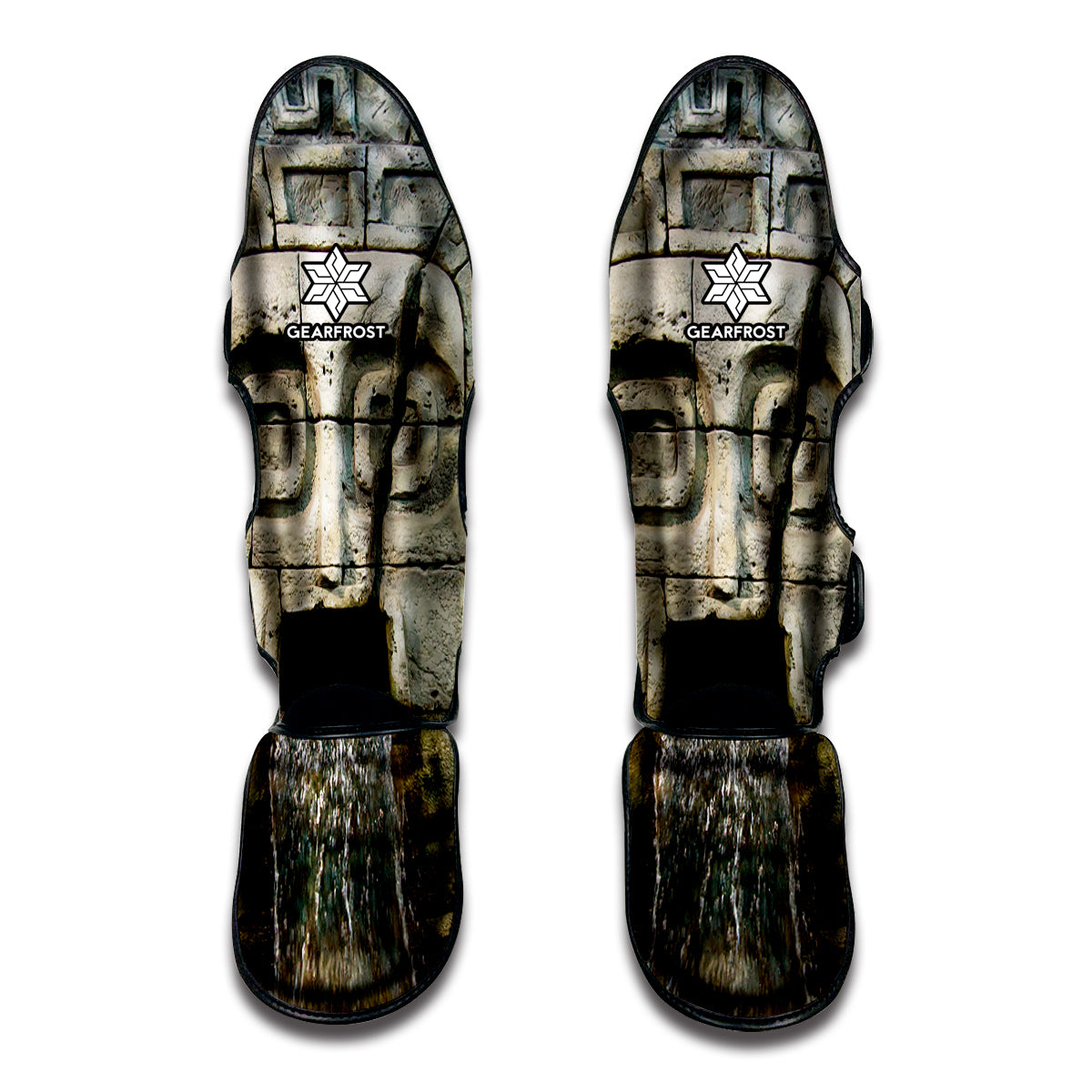 Mayan Stone Print Muay Thai Shin Guard