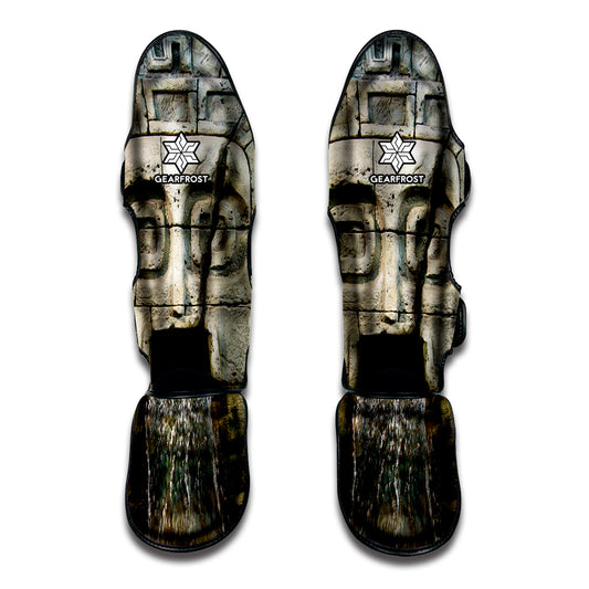 Mayan Stone Print Muay Thai Shin Guard
