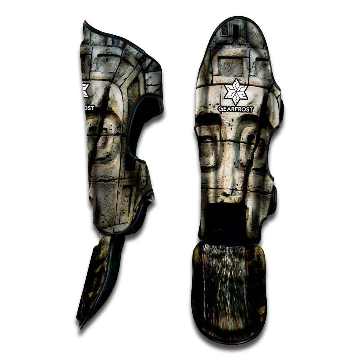 Mayan Stone Print Muay Thai Shin Guard