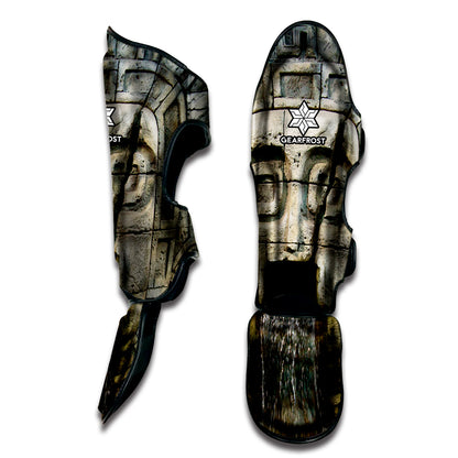 Mayan Stone Print Muay Thai Shin Guard
