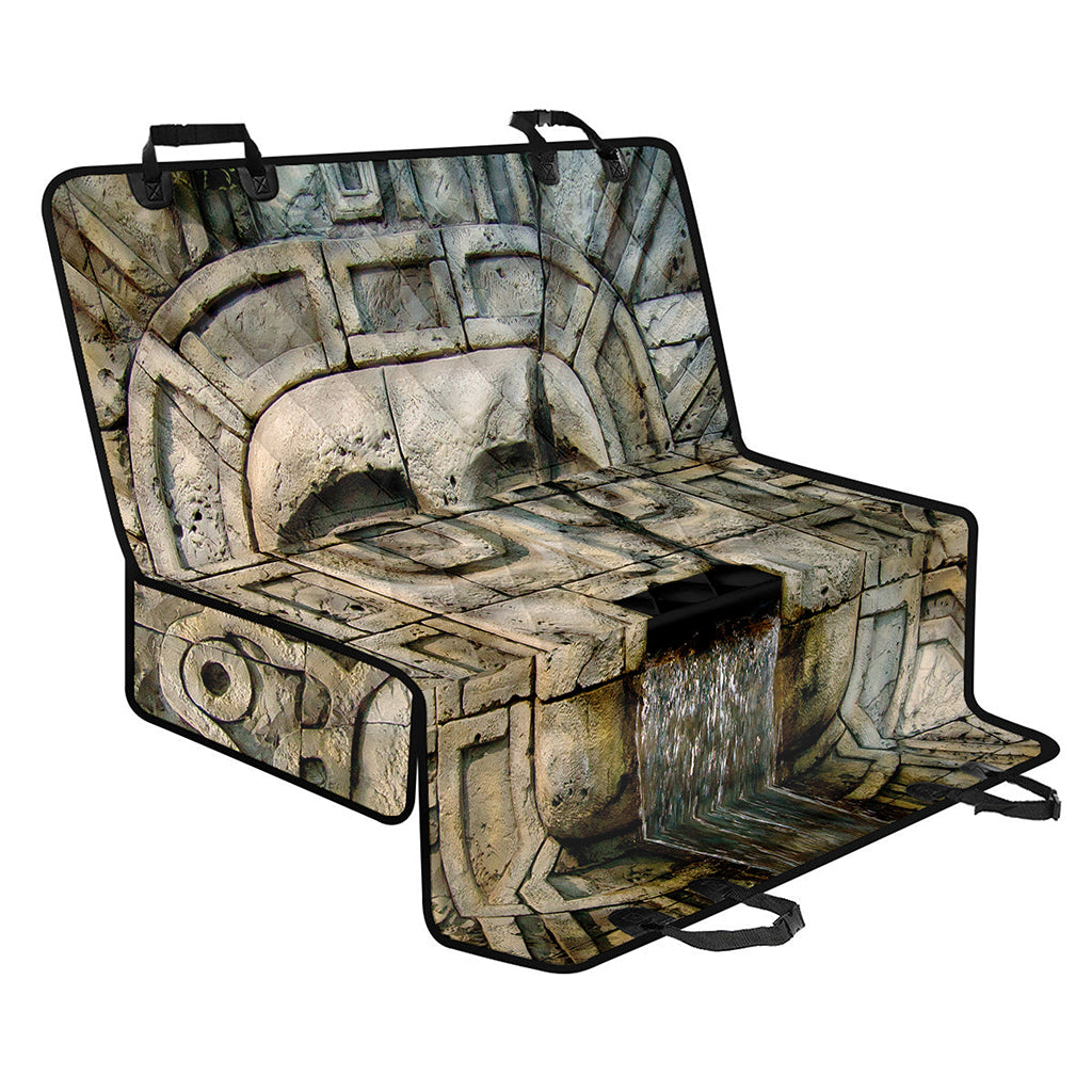 Mayan Stone Print Pet Car Back Seat Cover