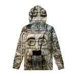 Mayan Stone Print Pullover Hoodie
