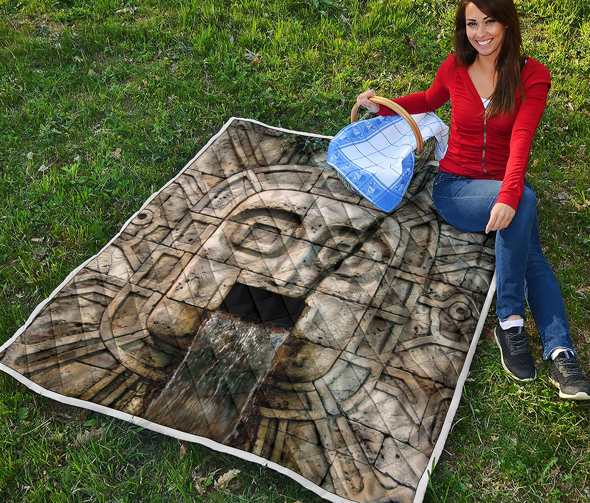 Mayan Stone Print Quilt