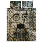 Mayan Stone Print Quilt Bed Set